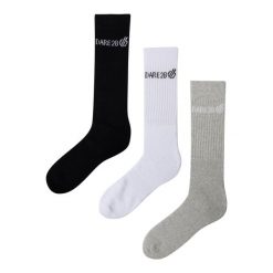 Skarpety Unisex Dla Dorosłych Crew (3 Sztuki). Białe skarpety Dare 2B, bez wzorów, z bawełny. Za 85.99 zł.