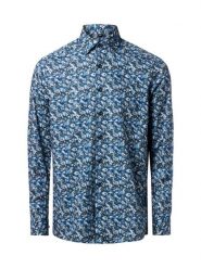 Finshley & Harding Koszula męska - Easy Care Mężczyźni Modern Fit Bawełna niebieski|biały|zielony wzorzysty, 40. Białe koszule Finshley & Harding, m, bez wzorów, z bawełny, bez kołnierzyka, bez ramiączek. Za 199.95 zł.