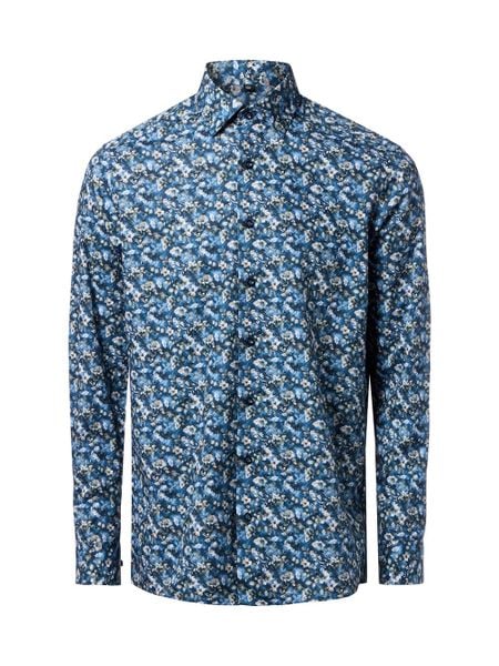 Finshley & Harding Koszula męska - Easy Care Mężczyźni Modern Fit Bawełna niebieski|biały|zielony wzorzysty, 40. Białe koszule Finshley & Harding, m, bez wzorów, z bawełny, bez kołnierzyka, bez ramiączek. Za 199.95 zł.