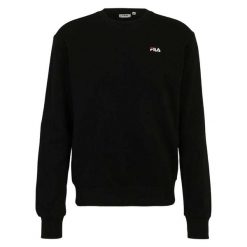Męska Bluza Leverano Crew Neck Regular. Czarne bluzy z kapturem Fila, m, bez wzorów, z bawełny, z kapturem. Za 269.99 zł.