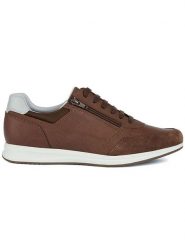 Geox Sneakersy "Uavery" w kolorze jasnobrązowym rozmiar: 41. Brązowe buty sportowe casual Geox, bez wzorów, z materiału, bez zapięcia. Za 278.45 zł.