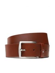 Tommy Hilfiger Pasek Męski New Denton Belt 4.0 E367863162 Brązowy. Brązowe paski Tommy Hilfiger, bez wzorów, ze skóry. Za 119.99 zł.