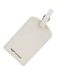Identyfikator bagażu WINGS zawieszka do walizki tag BEIGE. Brązowe walizki Wings, bez wzorów, z materiału. Za 16.90 zł.