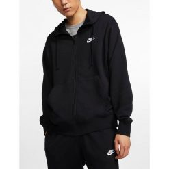 Bluza dresowa męska NIKE NSW CLUB z kapturem. Czarne bluzy z kapturem Nike, l, bez wzorów, z dresówki, z kapturem. Za 329.00 zł.