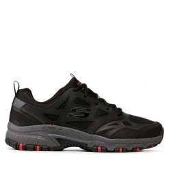 Trekkingi Skechers. Czarne buty trekkingowe Skechers, bez wzorów, bez zapięcia. Za 249.99 zł.