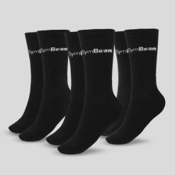 Skarpety GymBeam 32629 3/4 3. Czarne skarpety GYMBEAM, bez wzorów, z bawełny. Za 34.99 zł.