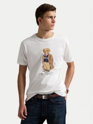 Polo Ralph Lauren T-Shirt 710974584001 Biały Custom Slim Fit. Białe koszulki polo Polo Ralph Lauren, m, bez wzorów, z bawełny, bez kołnierzyka, bez ramiączek. Za 569.99 zł.
