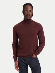 KARL LAGERFELD Golf 655058 564399 Bordowy Regular Fit. Czerwone golfy KARL LAGERFELD, m, bez wzorów, z wełny, bez ramiączek. Za 609.99 zł.