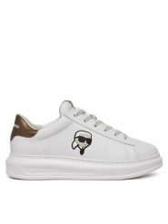 KARL LAGERFELD Sneakersy Kapri KL52531M Biały. Białe buty sportowe casual KARL LAGERFELD, bez wzorów, ze skóry, bez zapięcia. Za 579.99 zł.