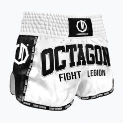 Spodenki treningowe Octagon Kickboxing/Muay Thai Legion Fight Legion Premium. Białe krótkie spodenki sportowe OCTAGON, l, bez wzorów, z materiału. Za 169.99 zł.