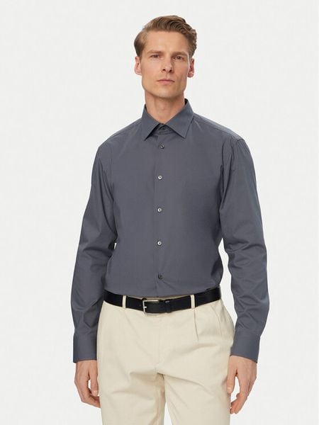 BOSS Koszula H-Hank-Kent-C1-214 50469345 Niebieski Slim Fit. Niebieskie koszule Boss, m, bez wzorów, z bawełny, bez kołnierzyka, bez ramiączek. Za 246.99 zł.