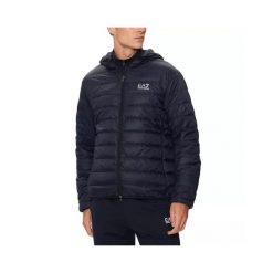 Kurtka puchowa Mężczyzna EA7. Niebieskie kurtki EA7, na zimę, m, bez wzorów, z materiału, bez kaptura. Za 599.99 zł.