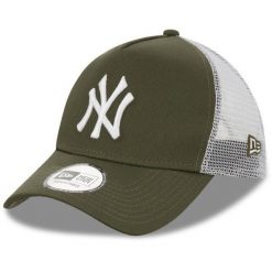Czapka Trucker New Era MLB New York Yankees. Zielone czapki z daszkiem New Era, bez wzorów, z bawełny. Za 177.50 zł.