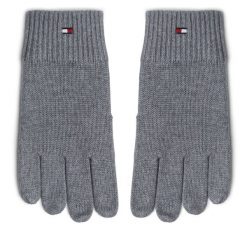 Rękawiczki Męskie Tommy Hilfiger. Szare rękawiczki Tommy Hilfiger, bez wzorów, z dzianiny. Za 109.99 zł.