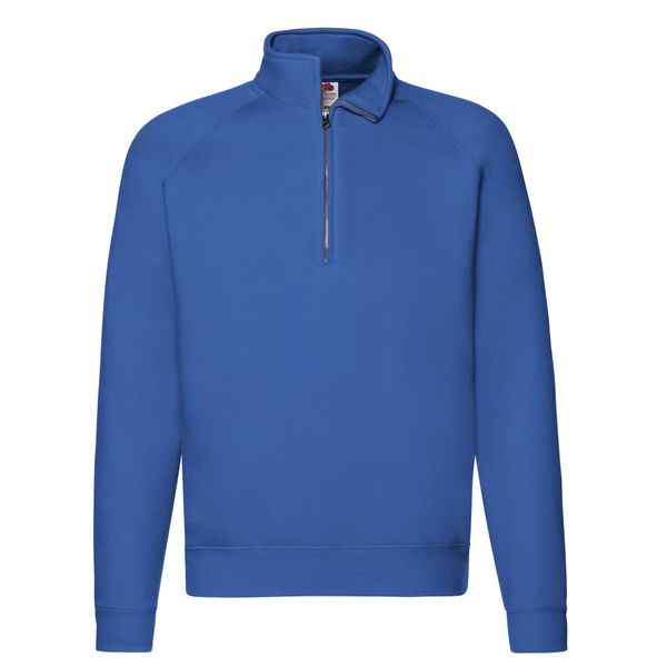 Bluza Unisex Premium Quarter Zip Raglan Dla Dorosłych. Niebieskie bluzy Fruit of the Loom, m, bez wzorów, bez kaptura. Za 151.99 zł.