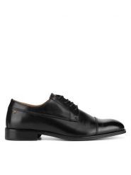 Gino Rossi Półbuty FABIO-05 124AM Czarny. Czarne eleganckie półbuty Gino Rossi, bez wzorów, ze skóry, bez obcasa, bez zapięcia. Za 349.99 zł.
