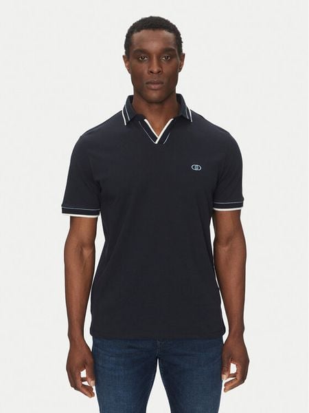 Liu Jo Polo QA5179 J0299 Granatowy Regular Fit. Niebieskie koszulki polo Liu Jo, m, bez wzorów, z bawełny, bez kołnierzyka, bez ramiączek. Za 169.99 zł.