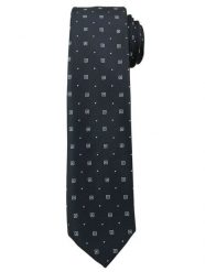 Granatowy Męski Elegancki Krawat -Angelo di Monti- 6 cm, w Kwadraciki, Wzór Geometryczny. Niebieskie krawaty i muchy Angelo di Monti, bez wzorów. Za 45.00 zł.