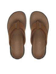 Skechers Japonki Street retro Jogger Sd 211359/BRN Brązowy. Brązowe japonki Skechers, bez wzorów, ze skóry. Za 229.99 zł.