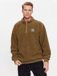 Vans Bluza Happy Camper Qzip VN000ABKBYW1 Brązowy Loose Fit. Brązowe bluzy Vans, m, bez wzorów, z syntetyku, bez kaptura. Za 339.99 zł.