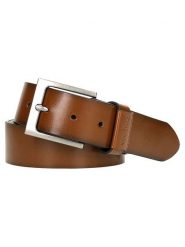 Wojas Skórzany pasek w kolorze jasnobrązowym rozmiar: 120. Brązowe paski Wojas, bez wzorów, z materiału. Za 108.74 zł.