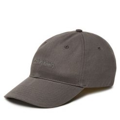 Czapka z daszkiem Calvin Klein. Szare czapki z daszkiem CALVIN KLEIN, bez wzorów. Za 179.99 zł.