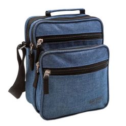 Torebka Granatowa z Regulowanym Paskiem, Męska Listonoszka, Zapinana na Zamek -Pako Jeans. Niebieskie torby na ramię Pako Jeans, bez wzorów, z jeansu, na ramię, małe, bez dodatków. Za 59.00 zł.