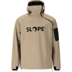 Windbreaker Slope Fletcher W-Pro 8000. Brązowe kurtki softshell SLOPE, bez wzorów, z softshellu, bez kaptura. Za 447.50 zł.