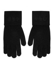 Guess Rękawiczki Męskie AW5405 POL02 Czarny. Czarne rękawiczki Guess, z aplikacjami, z dzianiny. Za 199.99 zł.