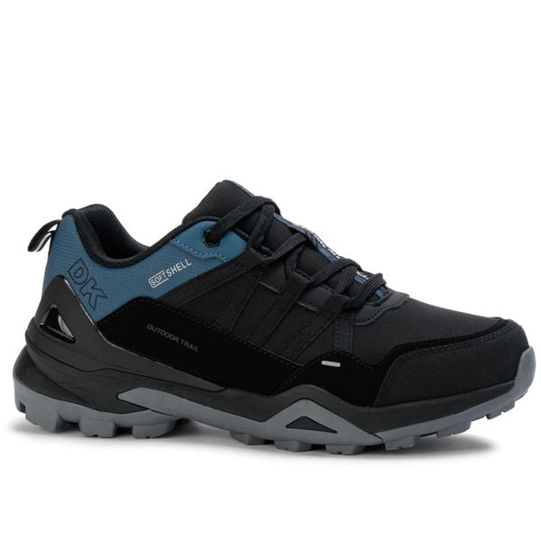 Buty męskie sportowe trekkingowe turystyczne DK VENOM SOFTSHELL. Czarne buty turystyczne DK, bez wzorów, z materiału, bez zapięcia, trekkingowe. Za 199.00 zł.