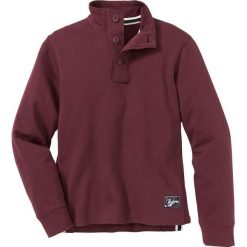 Bluza ze stójką i plisą guzikową Regular Fit bonprix czerwony klonowy. Bluzy marki bonprix. Za 59.99 zł.