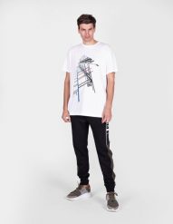 Les Hommes T-shirt "City" | URG820P UG814 | Oversized T-Shirt | Mężczyzna | Biały. Białe t-shirty Les Hommes, m, bez wzorów, z bawełny, bez kołnierzyka, bez ramiączek. W wyprzedaży za 259.00 zł.
