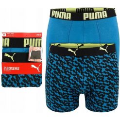 Bokserki męskie bawełniane 2 pary PUMA BOXER TRUNKS. Niebieskie bokserki Puma, m, bez wzorów, z bawełny. Za 58.90 zł.