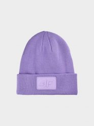 4F Czapka beanie uniseks - fioletowa Uniwersalny. Fioletowe czapki zimowe 4F, bez wzorów, z syntetyku. Za 49.99 zł.