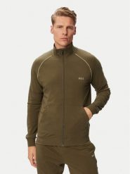 BOSS Bluza Mix&Match 50515307 Khaki Regular Fit. Brązowe bluzy Boss, m, bez wzorów, z bawełny, bez kaptura. Za 279.99 zł.