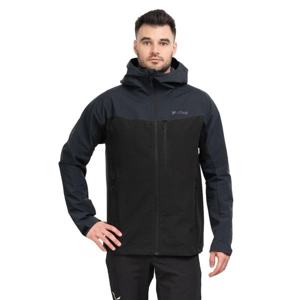 Kurtka wspinaczkowa męska Rom Hoody. Czarne kurtki Marmot, l, bez wzorów, z gore-texu, bez kaptura. Za 1,199.99 zł.