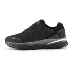 Buty męskie terenowe przewiewne Alpine Pro Zewer. Czarne buty turystyczne Alpine Pro, bez wzorów, z gumy, bez zapięcia, trekkingowe. Za 549.00 zł.