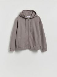 Rozpinana bluza z kapturem - brązowy. Brązowe bluzy z kapturem Reserved, l, bez wzorów, z bawełny, z kapturem. Za 139.99 zł.