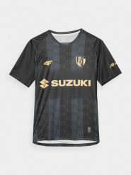 4F Koszulka klubowa z sezonu 2022/23 męska 4F x Korona Kielce XXL. Czarne t-shirty 4F, m, z aplikacjami, z dzianiny, bez kołnierzyka, bez ramiączek. W wyprzedaży za 19.99 zł.