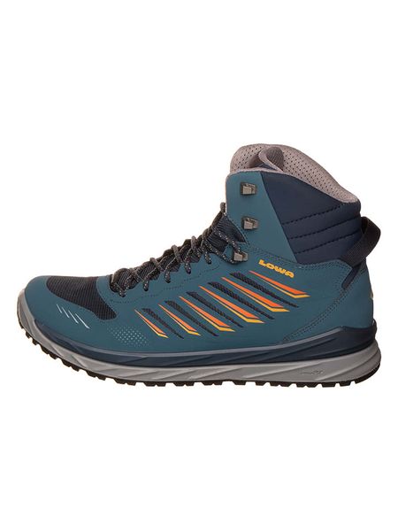 LOWA Botki trekkingowe "Axos GTX" w kolorze niebieskim rozmiar: 42. Niebieskie buty trekkingowe Lowa, bez wzorów, z gore-texu, bez zapięcia. Za 288.52 zł.