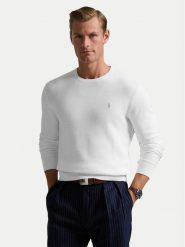 Polo Ralph Lauren Sweter 710918163504 Biały Regular Fit. Białe swetry rozpinane Polo Ralph Lauren, m, bez wzorów, z bawełny, bez kołnierzyka, bez ramiączek. Za 859.99 zł.