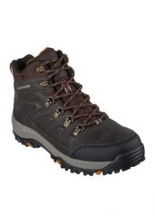 Buty trekkingowe męskie Skechers Relment Daggett. Brązowe trekkingi Skechers, bez wzorów, z materiału, za kostkę, bez zapięcia. Za 477.00 zł.