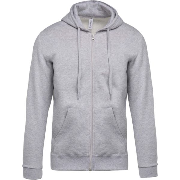 Bluza z kapturem na zamek Kariban Molleton. Szare bluzy z kapturem KARIBAN, xl, bez wzorów, z bawełny, z kapturem. Za 158.50 zł.