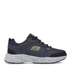 Trekkingi Skechers. Niebieskie buty trekkingowe Skechers, bez wzorów, bez zapięcia. Za 219.99 zł.