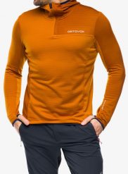 Bluza z kapturem męska Ortovox Fleece Light Grid ZN Hoody. Brązowe bluzy z kapturem ORTOVOX, l, bez wzorów, z materiału, z kapturem. Za 588.49 zł.