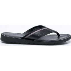 Tommy Hilfiger - Japonki. Szare japonki marki Tommy Hilfiger, z materiału. W wyprzedaży za 249.90 zł.