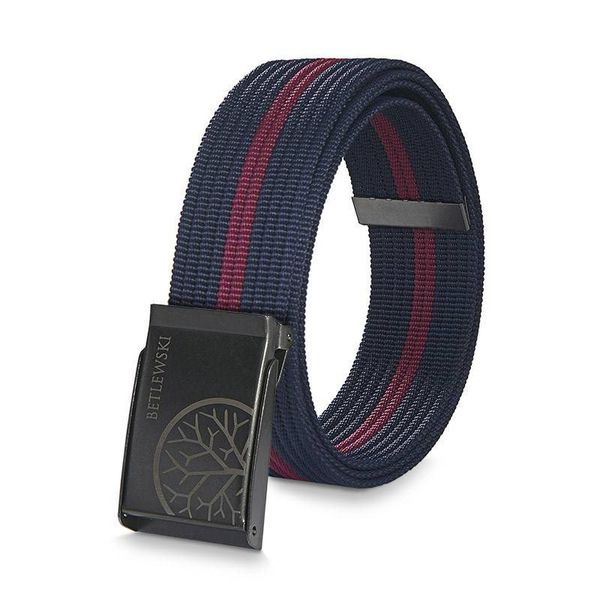 Pasek parciany BETLEWSKI PRC-17_GR-3 XL granatowy. Niebieskie paski Betlewski, bez wzorów, z materiału. Za 39.99 zł.