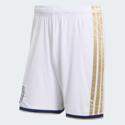 Spodenki piłkarskie replika ADIDAS Włochy 26 domowe. Krótkie spodenki sportowe Adidas, m, bez wzorów, z materiału. Za 199.99 zł.