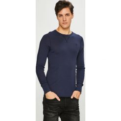G-Star Raw - Longsleeve. Niebieskie bluzki z długim rękawem G-Star Raw, m, bez wzorów, z bawełny, bez kołnierzyka, bez ramiączek. W wyprzedaży za 119.90 zł.