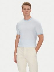 BOSS Sweter Jianfranco 50537642 Błękitny Regular Fit. Niebieskie swetry rozpinane Boss, m, bez wzorów, z bawełny, bez kołnierzyka, bez ramiączek. Za 419.99 zł.